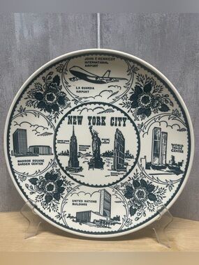Fine American Ironstone Vintage New York City Souvenir Plate Enco International